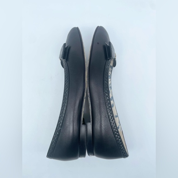 Gucci Black Leather Snake skin bow embellished GG Ballerina flats EU 38.5 - Picture 6 of 13